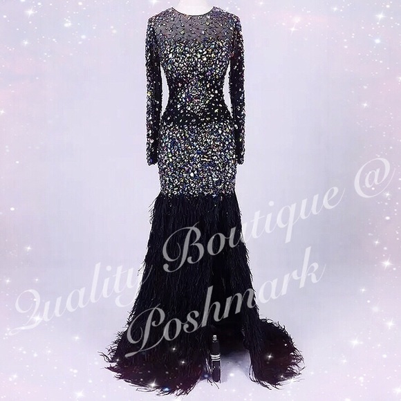 Dresses & Skirts - Gothic Queen Bridal Feather Rhinestone Gown,2-22W